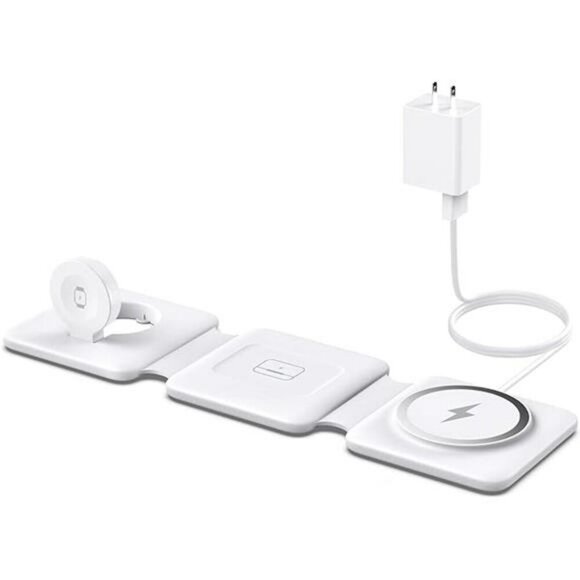 3 in 1 Foldable Wireless Charging Station for iPhone Watch AirPods Travel - Picture 7 of 7